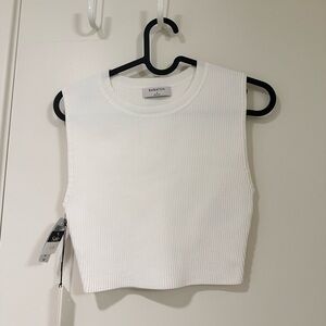 Aritzia Babaton PIA sculpt knit crop top